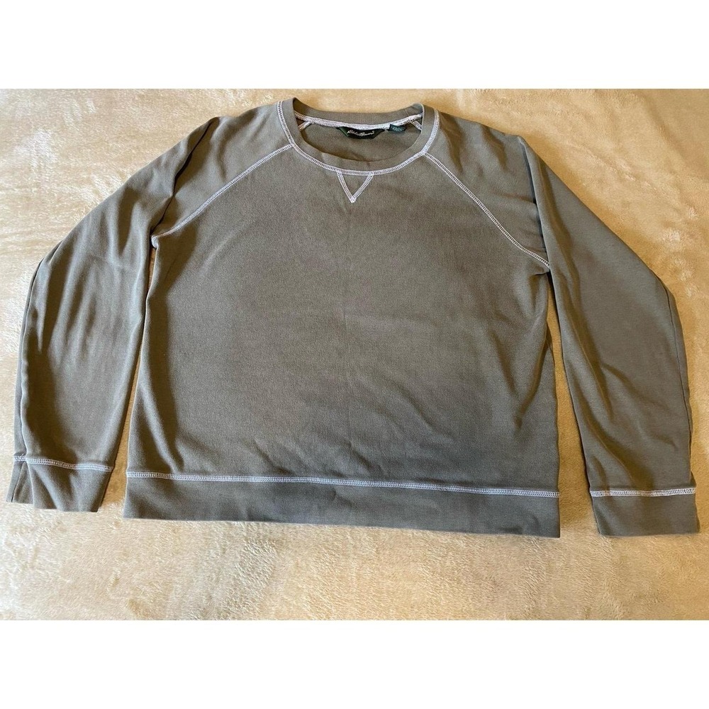 Eddie Bauer Sweatshirt Women Large Pullover Crew Soft Comfy Cotton Gorp s52